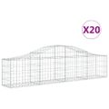 vidaXL Oblúkový gabionový kôš 20 ks 200x30x40/60 cm pozinkované železo