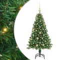 vidaXL Umelý vianočný stromček Zelená 120 cm PVC a Oceľ a Plast