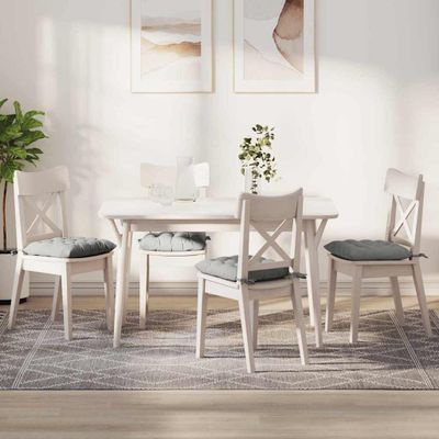 vidaXL Vankúše na sedenie 4 pcs Svetlosivá 40 x 40 x 6 cm Mikrovlákno