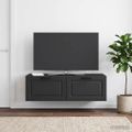 vidaXL Nástenná TV skrinka Čierna 98 x 41 x 30 cm Kompozitné drevo