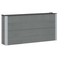 vidaXL Vyvýšený záhradný záhon Sivá 150 x 30 x 72 cm WPC a hliník