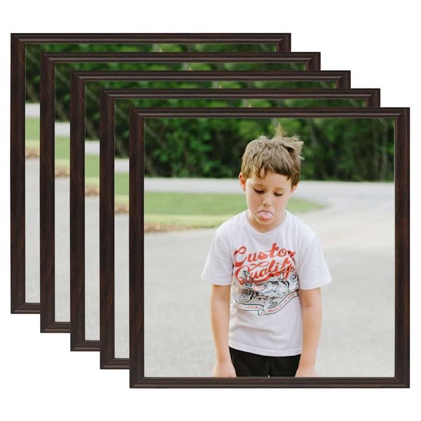 vidaXL Fotorámiky na stôl, koláž 5 ks, čierne 30x30 cm, MDF