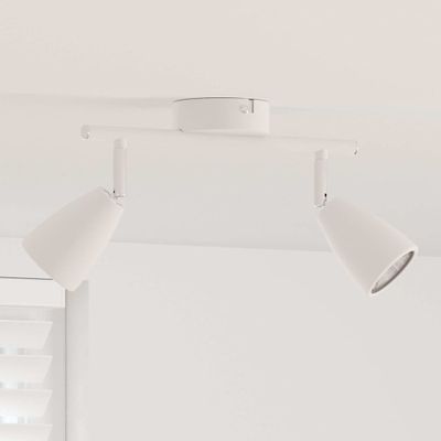 vidaXL Stropné bodové svetlo so bodmi Biela 25.5 x 8 x 16 cm Kov