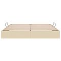 vidaXL Otomanový posteľný rám s úložiskom Krémová 160 x 200 cm látka