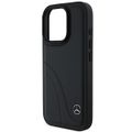 Puzdro Mercedes pre iPhone 16 Pro Max 6,9" MEHCP16X23RBCSK Hardcase MB Curved Stitches Kožené čierne