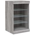 vidaXL Komoda s LED svetlami sivá sonoma 123x37x67 cm