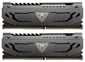 PATRIOT Viper Steel 32GB DDR4 3600MHz / DIMM / CL18 / 1,35V / Heat Shield / KIT 2x 16GB Operacní pamet, DDR4, 32GB (2x 16GB kit), 3600MHz, CL18, s chladicem, šedo-cerná