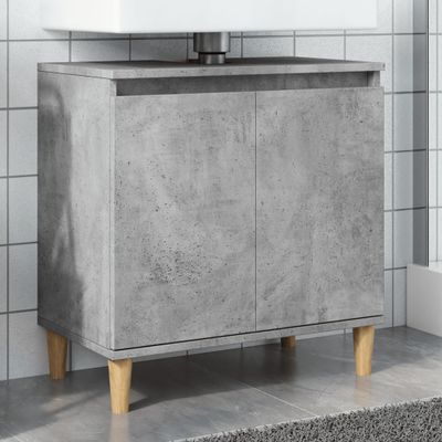 vidaXL Umývadlová skrinka betónová sivá 58x33x60 cm kompozitné drevo