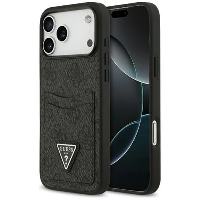 Puzdro Guess 4G Double Card Triangle pre iPhone 17 Pro Max čierne
