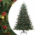 vidaXL Umelý vianočný stromček Zelená 240 cm PVC, kov a plast