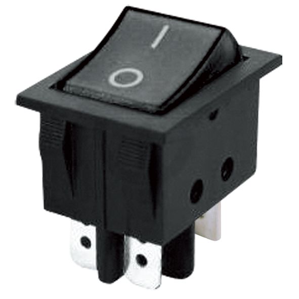 Prepínač kolískový  2pol./4pin (ON)-OFF 250V/15A