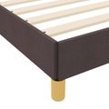 vidaXL Posteľ s pružinovým rámom Tmavohnedá 120 x 200 cm látka