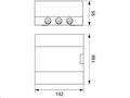 Rozvádzač SRn-6/B (N+PE) IP40 plastový 1x6 stenný / bielé dvere