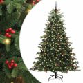vidaXL Umelý vianočný stromček Zelená 240 cm PVC, kov a plast