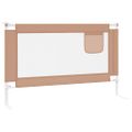 vidaXL Zábrana na detskú posteľ sivohnedá 120x25 cm látka