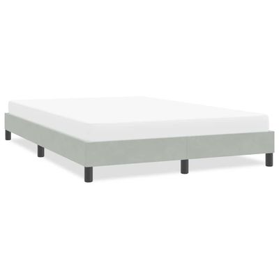 vidaXL Rám postele bez matraca Svetlosivá 160x220 cm Zamat