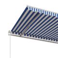 vidaXL Automaticky zaťahovacia markíza 450x350 cm modrá a biela