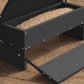 vidaXL Krmítko s pedálom pre kura Čierna 48,5 x 39,5 x 19 cm 5 kg