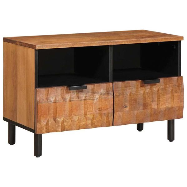 vidaXL TV skrinka so zásuvkou Drevité hnedé dokončenie 70 x 33 x 46 cm
