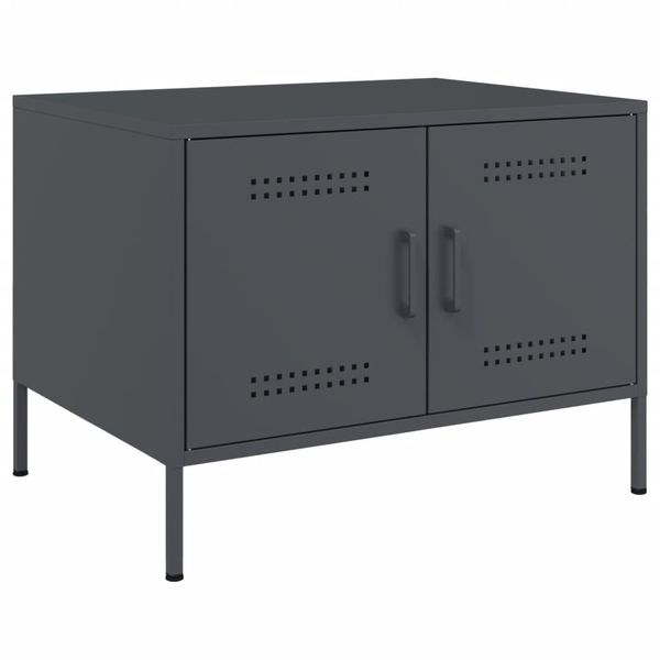 vidaXL Konferenčný stolík antracit 68x50x50,5 cm oceľ