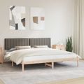 vidaXL Rám postele s čalúneným čelom Sivohnedá 200 x 200 cm