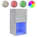 vidaXL TV skrinky s LED svetlami 2 ks betónovo-sivé 30,5x30x60 cm