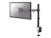 Montážna sada - plný pohyb - pre Displej LCD - oceľ - čierna - veľkosť obrazovky: 10"-32" - upevnenie svorkou, priechodka, upevniteľné na stôl