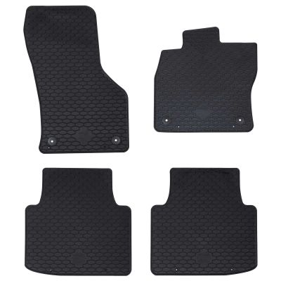 vidaXL Autokoberec 4 pcs Čierna vhodné pre VW Arteon 2017- 4D Aft Guma