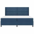 vidaXL Posteľ s pružinovým rámom s vankúšom Modrá 200 x 200 cm látka