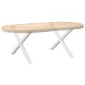 vidaXL Nohy konferenčného stolíka v tvare X, 2 ks, biele, 70 x (42-43) cm, oceľové