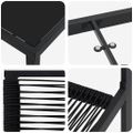 vidaXL Záhradný jedálenský set 7 ks Čierna