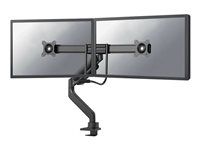 Montážna sada (kĺbové rameno, svorka s priechodkou, svorka Topfix) - plný pohyb - pre 2 LCD displeje - čierna - veľkosť obrazovky: 17"-32" - na stôl