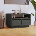 vidaXL TV skrinka sivá 60x35x37 cm masívna borovica