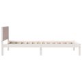 vidaXL Rám postele Biela 80 x 200 cm Borovicový masív