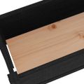 vidaXL Záhradné kvetináče 2 ks čierne 110x31x70 cm borovicový masív