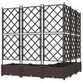 vidaXL Záhradný kvetináč 5 ks Hnedá 120 x 120 x 125,5 cm PP
