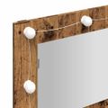 vidaXL Zrkadlová skrinka s LED Old Wood 90x31,5x62 cm