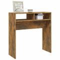 vidaXL Konzolový stolík dymový dub 78x30x80 cm spracované drevo