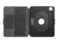 Targus Versavu - Klávesnica a puzdro - s trackpadom - podsvietená - bezdrôtová - Bluetooth 5.0 - QWERTY - severské jazyky - čierna