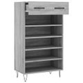 vidaXL Botník sivý dub sonoma 60x35x105 cm kompozitné drevo