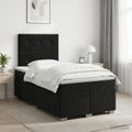vidaXL Posteľ boxspring s matracom Čierna 120 x 200 cm Zamat