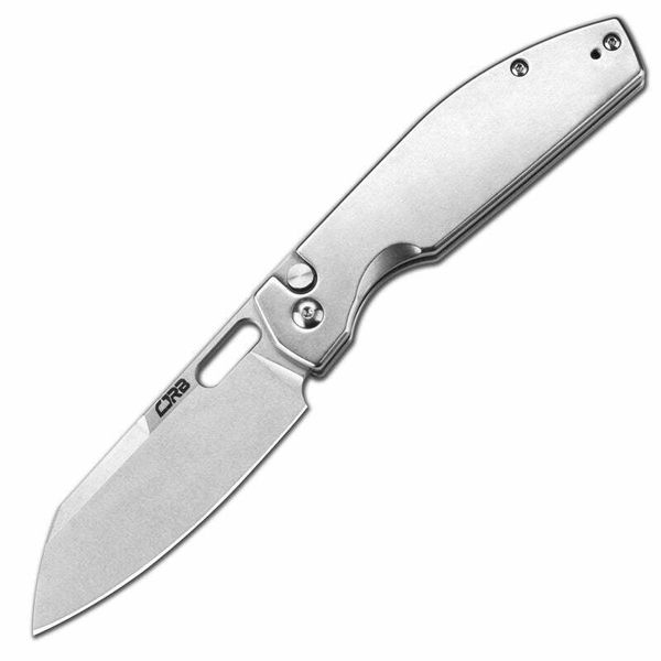 CJRB J1929B-ST Ekko Steel vreckový nôž 8,2 cm, Buttonlock, Stonewash, celooceľový