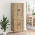 vidaXL Highboard Remeselný dub 69,5 x 34 x 180 cm Kompozitné drevo