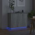 vidaXL LED komoda Sivý Sonoma 90 x 32 x 75 cm Kompozitné drevo
