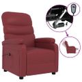 vidaXL Elektrické sklápacie kreslo vínové červené umelá koža
