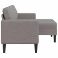 vidaXL 2-miestna pohovka s leňoškou v tvare L taupe látka 125 cm