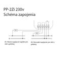 Relé elektromagnetické F&F PP-2Zi/230, 2× NO, 230V, 2x 16A, do krabice