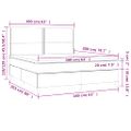 vidaXL Posteľný rám boxspring s matracom tmavosivý 160x200 cm zamat