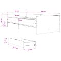 vidaXL Rám postele so zásuvkami sivý dub sonoma 90x190 cm