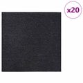 vidaXL Kobercová dlaždica Tmavosivá 50 x 50 cm 20 ks PP a Bitúmen
